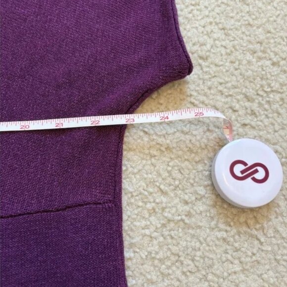 Eileen Fisher lagenlook purple tunic top, cotton/silk blend, 1X EUC - Picture 3 of 5